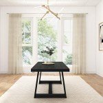Rustic 72 Inch Farmhouse Dining Table in Black