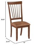Rustic Berringer Dining Chairs with Cushions, 2-Pack