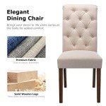 Stylish Button Tufted Dining Chairs Set of 6