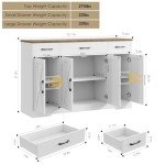 Modern Farmhouse Buffet Cabinet with Storage Drawers