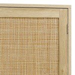 Rattan-Decorated Sideboard Buffet Storage Cabinet