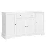 Modern 54" White Buffet Cabinet with Storage