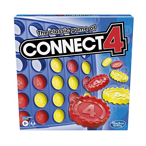 Connect 4 Classic Grid Strategy board game, 4 in a Row, for Kids, 2 Player for Family and Kids, Ages 6 and Up