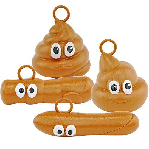 Fairly Odd Novelties FON-10312 Poop Ornaments! Tree Turd Danglers Set of 4 Funny Poop Christmas White Elephant Gag Gifts Christmas Poo Ornaments