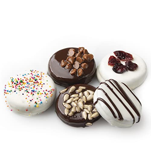 Fathers Day Chocolate Covered Cookie Gift Baskets | 20 Variety Gourmet Assortment Sandwich Cookies | Prime Elegant Box Gifts for Birthday, Anniversary, Holiday Season, Mom, Dad - Oh! Nuts