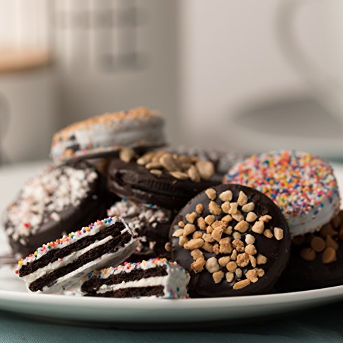 Fathers Day Chocolate Covered Cookie Gift Baskets | 20 Variety Gourmet Assortment Sandwich Cookies | Prime Elegant Box Gifts for Birthday, Anniversary, Holiday Season, Mom, Dad - Oh! Nuts