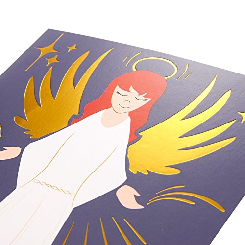 36-Pack Merry Christmas Greeting Cards Bulk Box Set - Winter Holiday Xmas Greeting Cards with Angel Design and Gold Foil Accents, Envelopes Included, 4 x 6 Inches