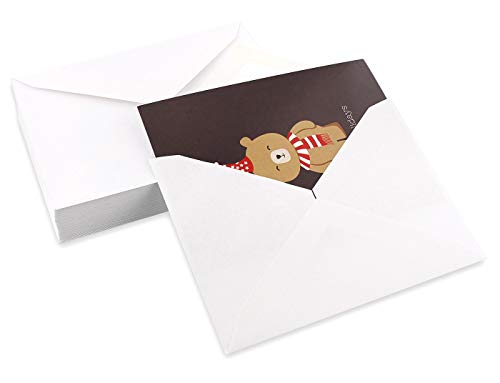 Assorted Holiday Christmas Greeting Cards - Festive Classic Character Designs: Santa, Snowman, Reindeer - Multicolor - 48 Pack with Envelopes - 4 x 6 Inches
