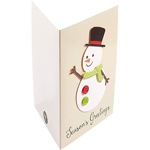 Handmade Merry Christmas Greeting Cards Assortment with Envelopes, 6 Designs (5 x 7 In, 12 Pack)