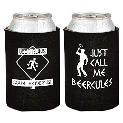 Funny Beer Can Coolers - 8 Pack Party Favor Drink Coolers - Valentine's Day Gift for Men, Bachelor Parties - Novelty Beverage Insulators with Clever Jokes and Sayings for Beer Drinking Man