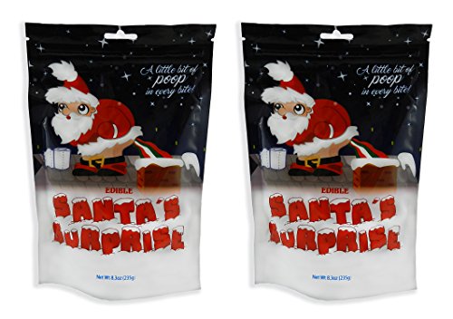 Santa's Surprise Holiday Gag Gift (Christmas Jelly Beans - 8.3oz) 1/2 LB - Santa Candy - Candy Gag Gift - Christmas Candy (2 Pack)