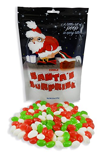 Santa's Surprise Holiday Gag Gift (Christmas Jelly Beans - 8.3oz) 1/2 LB - Santa Candy - Candy Gag Gift - Christmas Candy (2 Pack)