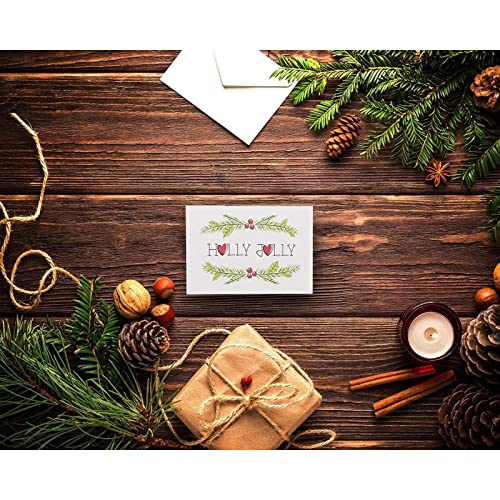 Christmas Happy Holiday Cards with Envelopes, 6 Doodle Graphics (4x6 In, 36 Pack)