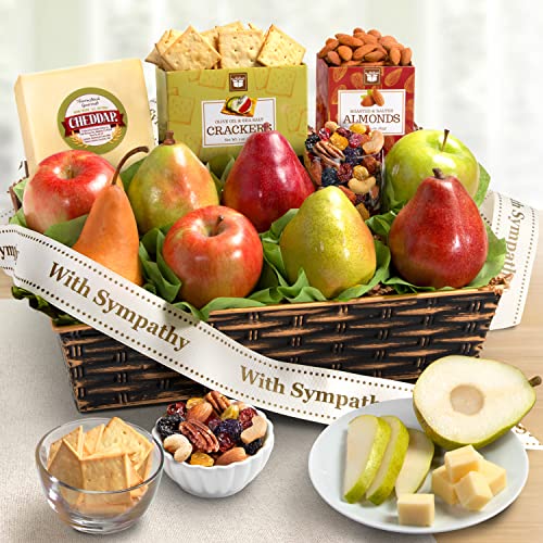 Golden State Fruit Sympathy Basket with Cheese and Nuts