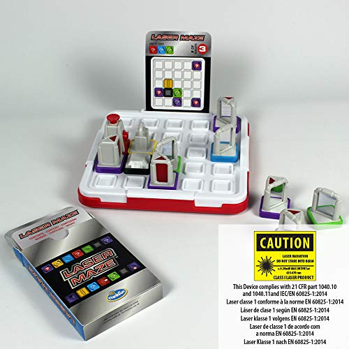 Think Fun Laser Maze (Class 1) Brain Game and STEM Toy for Boys and Girls Age 8 and Up – Award Winning and Mind Challenging Game for Kids (44001014)