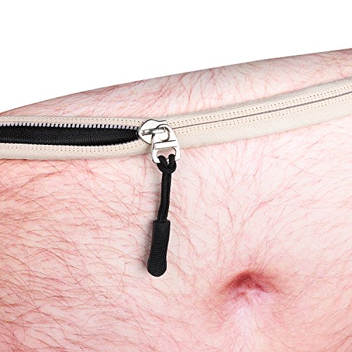 A AIFAMY 3D Dad Beer Belly Fanny Pack Waist Pocket Funny Gag Gifts for Christmas, White Elephant Gift Exchange
