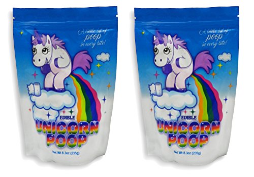 Unicorn Poop Candy (Pastel Jelly Beans) - Unique Easter Candy - Funny Unique Gag Gift (2 Pack)