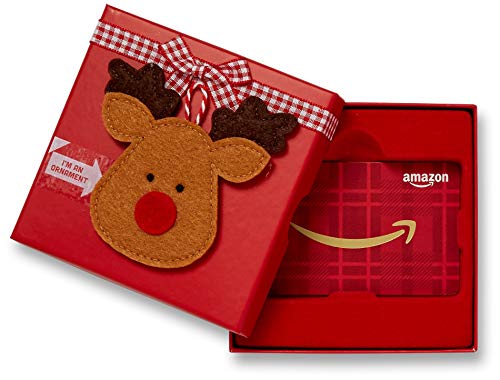 Amazon.com Gift Card in a Reindeer Ornament Box