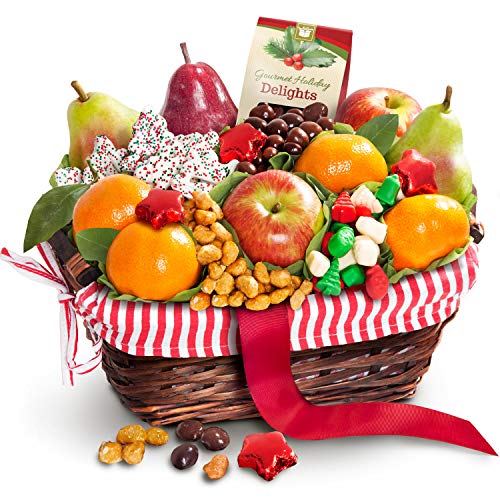 Holiday Treasures Fruit Basket Christmas Gift