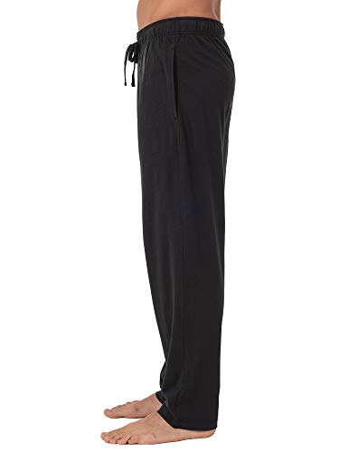 Fruit of the Loom Men's Extended Sizes Jersey Knit Sleep Pant (1-Pack), Black, Medium