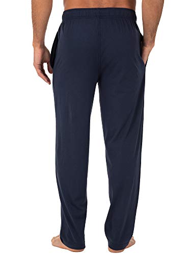 Fruit of the Loom Men's Extended Sizes Jersey Knit Sleep Pant (1-Pack), Navy, Medium