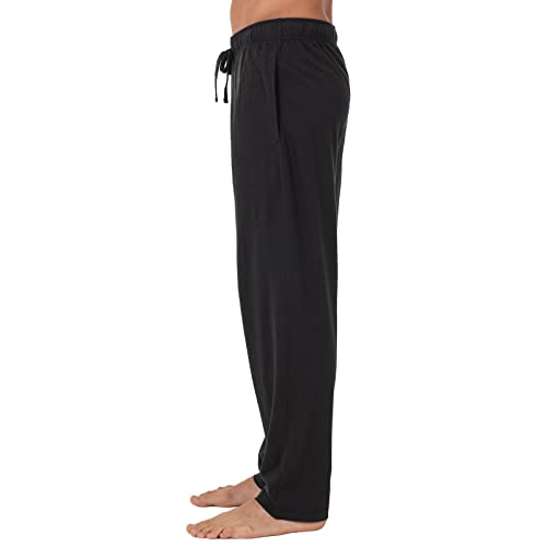 Fruit of the Loom Men's Extended Sizes Jersey Knit Sleep Pant (1-Pack), Black, Medium