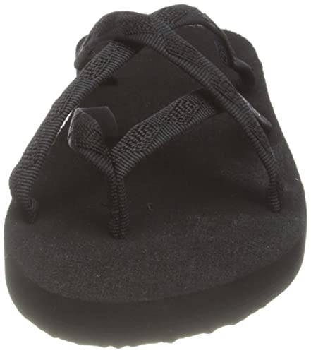 Teva womens Olowahu Sandal, Mix Black on Black, 5 M US