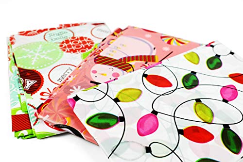 Set of 6 Christmas Jumbo/Giant Bike Size Gift Bags 60" x 72"- Santa, Snowman,Snowflake (6)