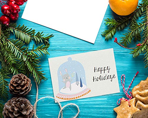 36-Pack Merry Christmas Greeting Cards Bulk Box Set - Winter Holiday Xmas Greeting Cards with Pastel Colored Designs, Envelopes Included, 4 x 6 Inches