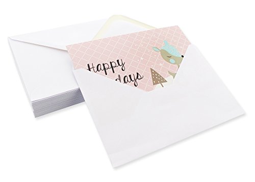 36-Pack Merry Christmas Greeting Cards Bulk Box Set - Winter Holiday Xmas Greeting Cards with Pastel Colored Designs, Envelopes Included, 4 x 6 Inches