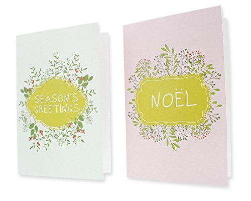 36-Pack Merry Christmas Greeting Cards Bulk Box Set - Winter Holiday Xmas Greeting Cards with Pastel Colored Designs, Envelopes Included, 4 x 6 Inches