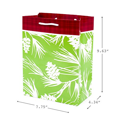 Hallmark Holiday Gift Bags Assortment (Pack of 8: 4 Medium 9", 4 Large 13") Blue, Red, Trees, Snowflakes, Plaid