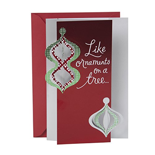 Hallmark Christmas Card (Red and Silver Ornaments)