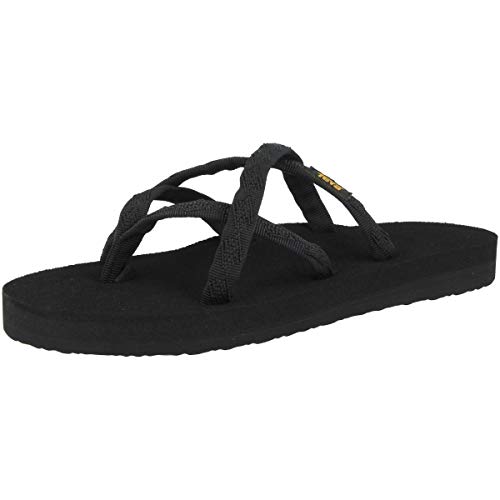 Teva Women's Olowahu Flip-Flop - 9 B(M) US - Mix Black on Black