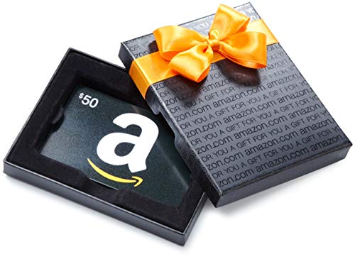 Amazon.com $50 Gift Card in a Black Gift Box (Classic Black Card Design)