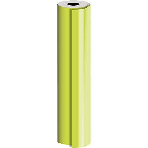 JAM PAPER Industrial Size Bulk Wrapping Paper Rolls - Matte Lime - 1/4 Ream (520 Sq Ft) - Sold Individually