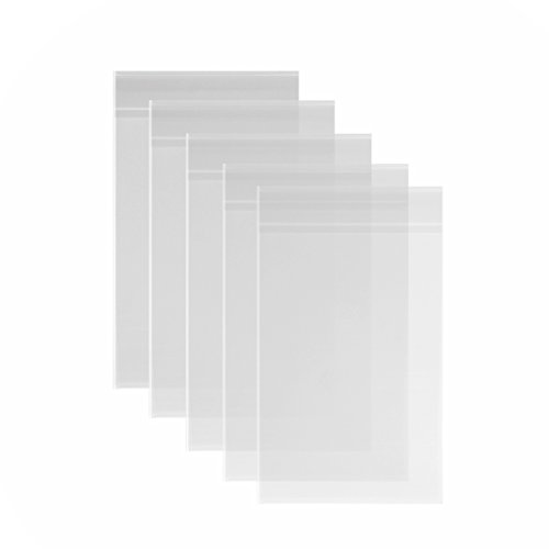 200ct Clear Cello Bags 11x14 Self Sealing - 1.4 mils Thick Knurling Edges Large Adhesive OPP Plastic Poly Bags for Decorative Christmas Wedding Gift Basket Supplies (11'' x 14'')