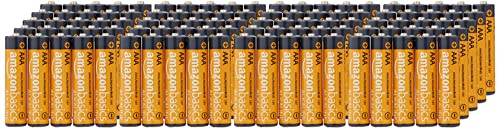 Amazon Basics AA High-Performance Alkaline Batteries, 10-Year Shelf Life, Easy to Open Value Pack