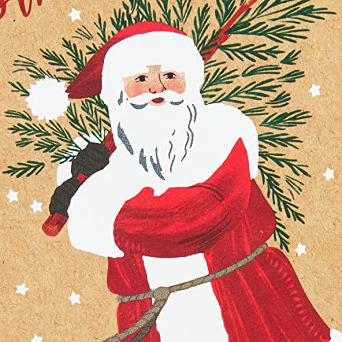 Hallmark Boxed Christmas Cards Assortment, Rustic Kraft (6 Designs, 36 Cards with Envelopes) (5XPX2308)