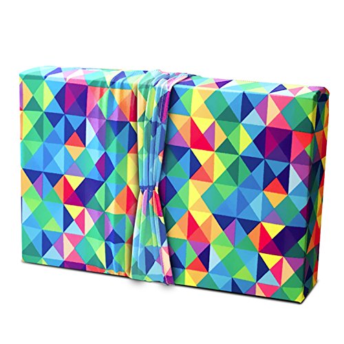 Wrapeez Gift Wrap – Quick & Easy Present Wrapping With Built-in Bows – Stretchable Reusable/Eco-Friendly Fabric Fits All Shapes & Sizes – Perfect for On-The-Go – No Scissors/Tape Needed (Celebration, 5 Pack)