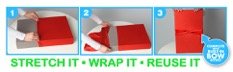 Wrapeez Gift Wrap – Quick & Easy Present Wrapping With Built-in Bows – Stretchable Reusable/Eco-Friendly Fabric Fits All Shapes & Sizes – Perfect for On-The-Go – No Scissors/Tape Needed (Celebration, 5 Pack)