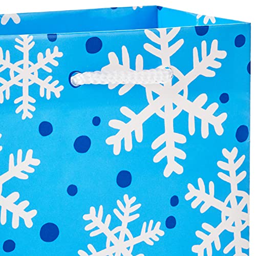 Image Arts Holiday Gift Bag Assortment, Blue and White Patterns (Pack of 16)