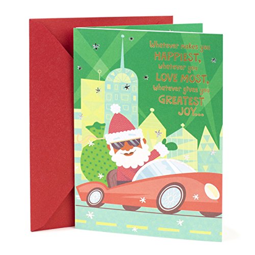 Hallmark Mahogany Christmas Card for Dad (Santa In A Sports Car) 0399XXH4744