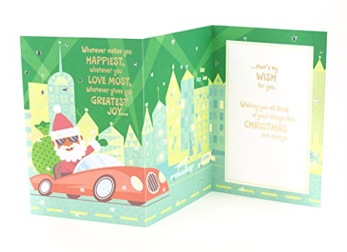 Hallmark Mahogany Christmas Card for Dad (Santa In A Sports Car) 0399XXH4744