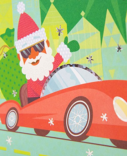 Hallmark Mahogany Christmas Card for Dad (Santa In A Sports Car) 0399XXH4744