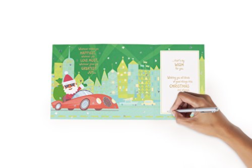 Hallmark Mahogany Christmas Card for Dad (Santa In A Sports Car) 0399XXH4744