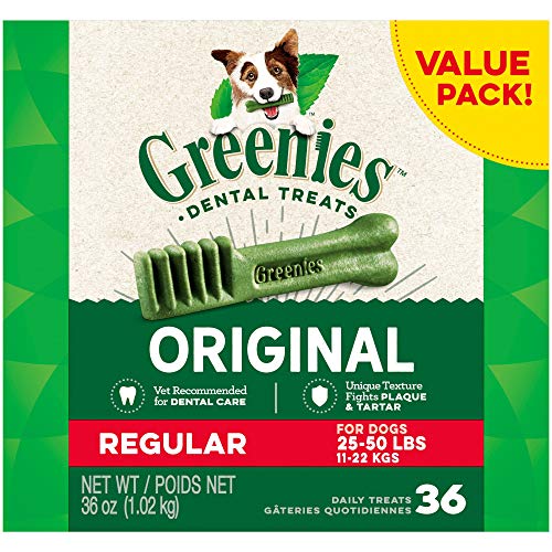 Greenies Original Regular Natural Dental Dog Treats (25 - 50 Lb Dogs)