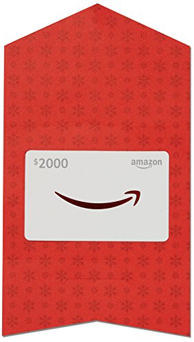 Amazon.com $2000 Gift Card in a Red and Gold Mini Envelope