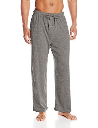 Fruit of the Loom Men's Extended Sizes Jersey Knit Sleep Pant (1-Pack), Grey Heather, Large