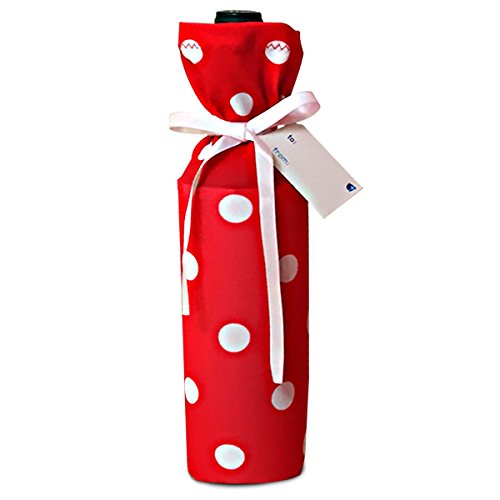 Wrapeez Gift Wrap – Quick & Easy Present Wrapping With Built-in Bows – Stretchable Reusable/Eco-Friendly Fabric Fits All Shapes & Sizes – Perfect for On-The-Go – No Scissors/Tape Needed (Red Dots, 5 Pack)